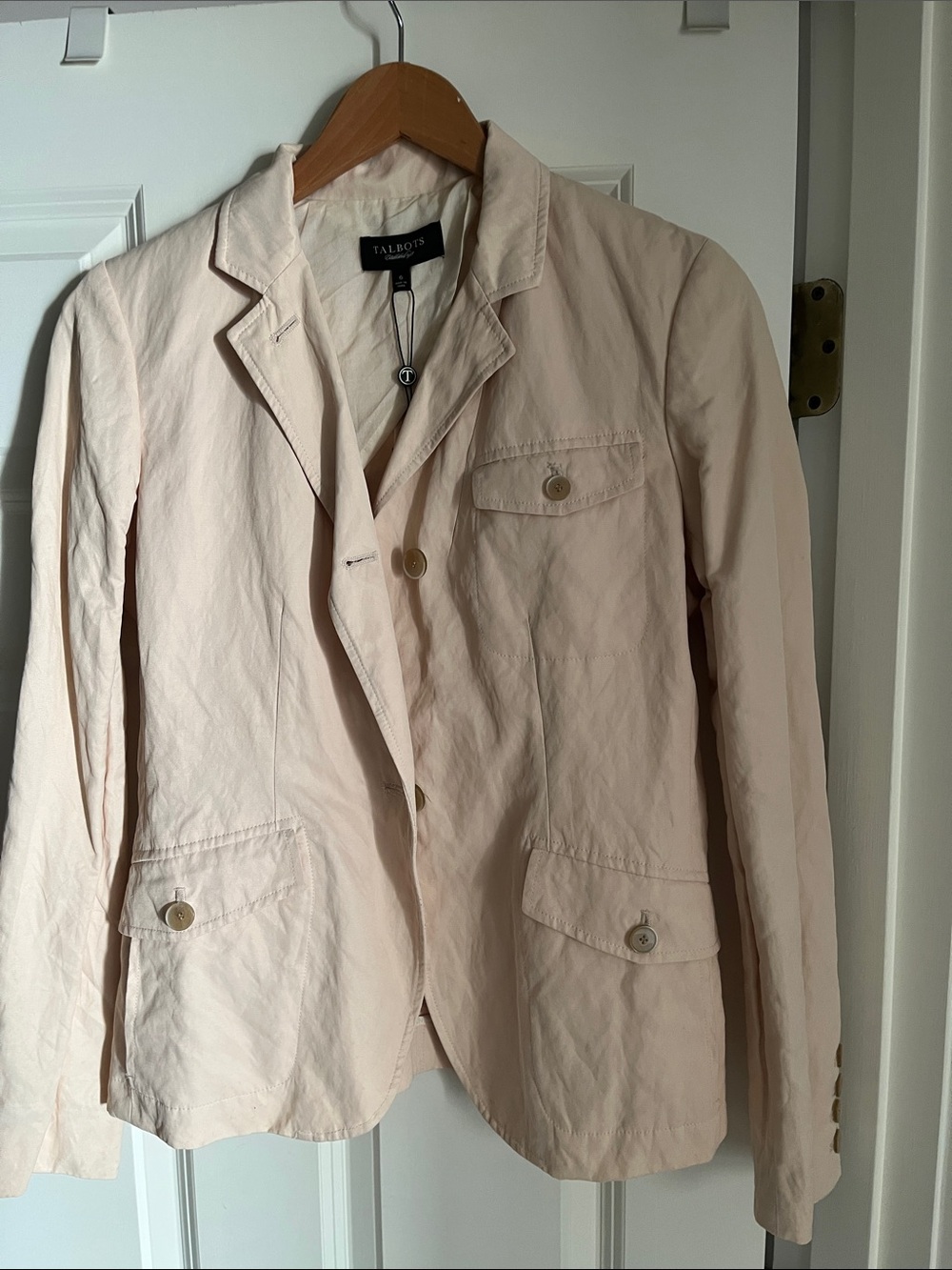 Talbots Light Blush Pink Casual Blazer Jacket